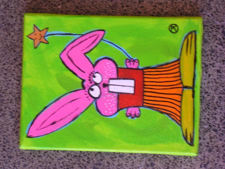rabbit-star....acrylique 18/24
