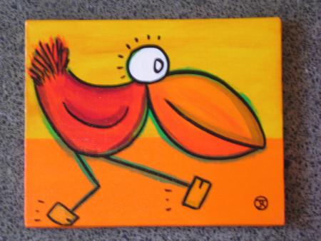 peli-bird..... acrylique 24/30