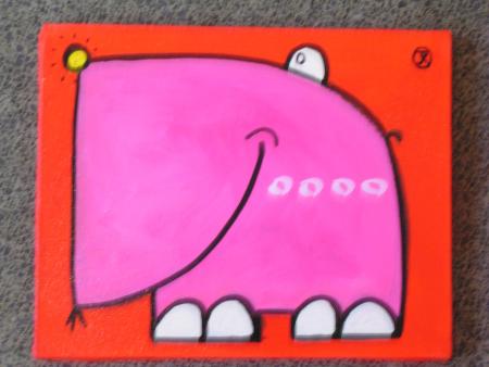 hyppo-rose....acrylique 24/30