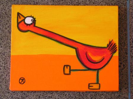 oie au pas.....acrylique 18/21